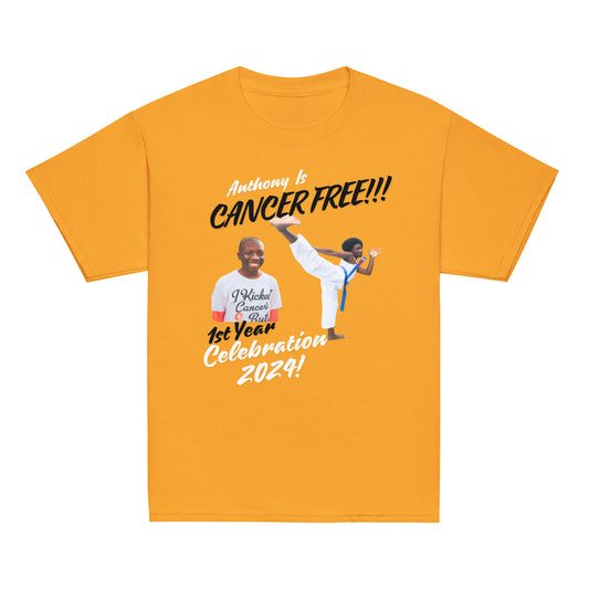 Youth classic "I KICKED CANCER'S BUTTT" tee