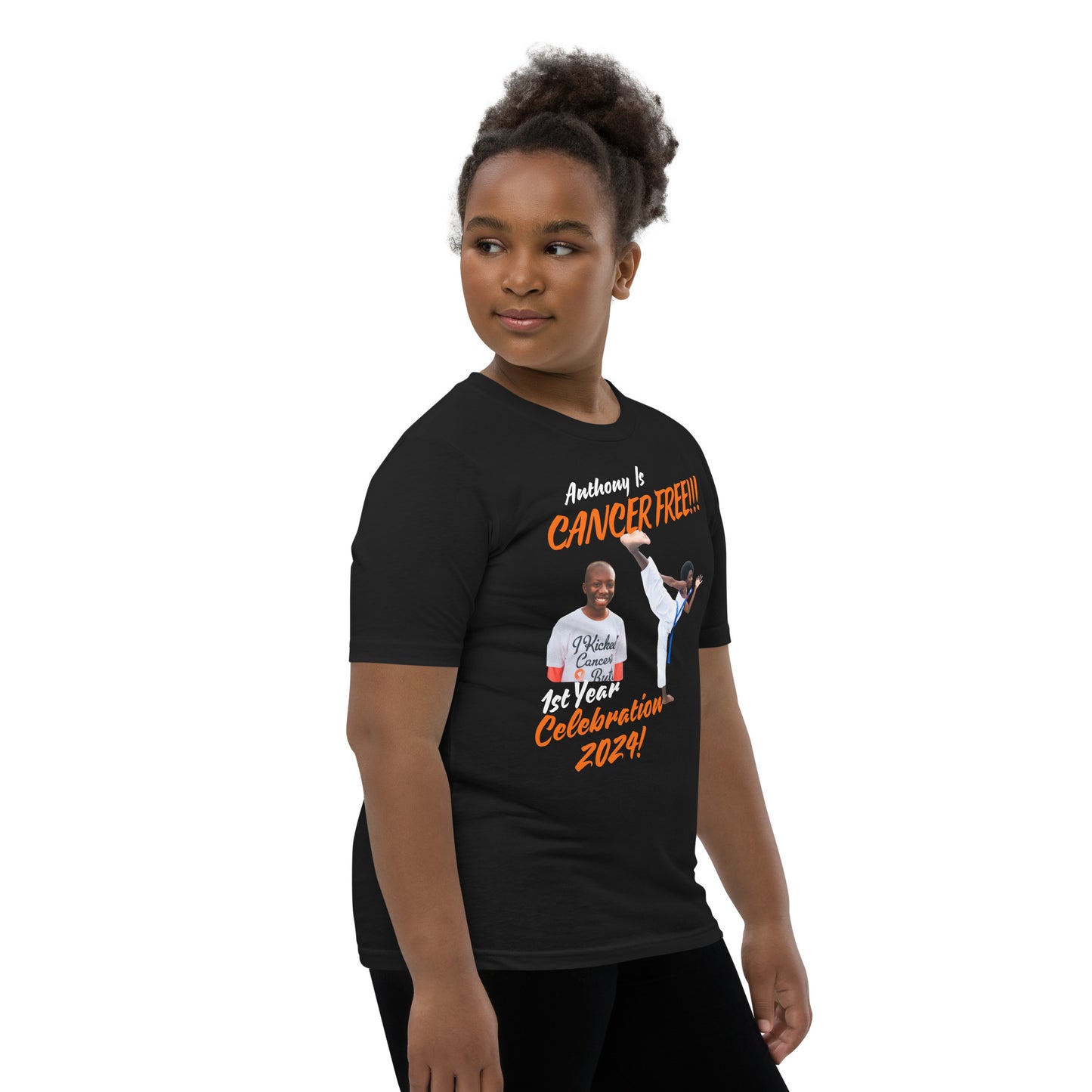 Youth Short Sleeve 'I KICKED CANCER'S BUTT" T-Shirt