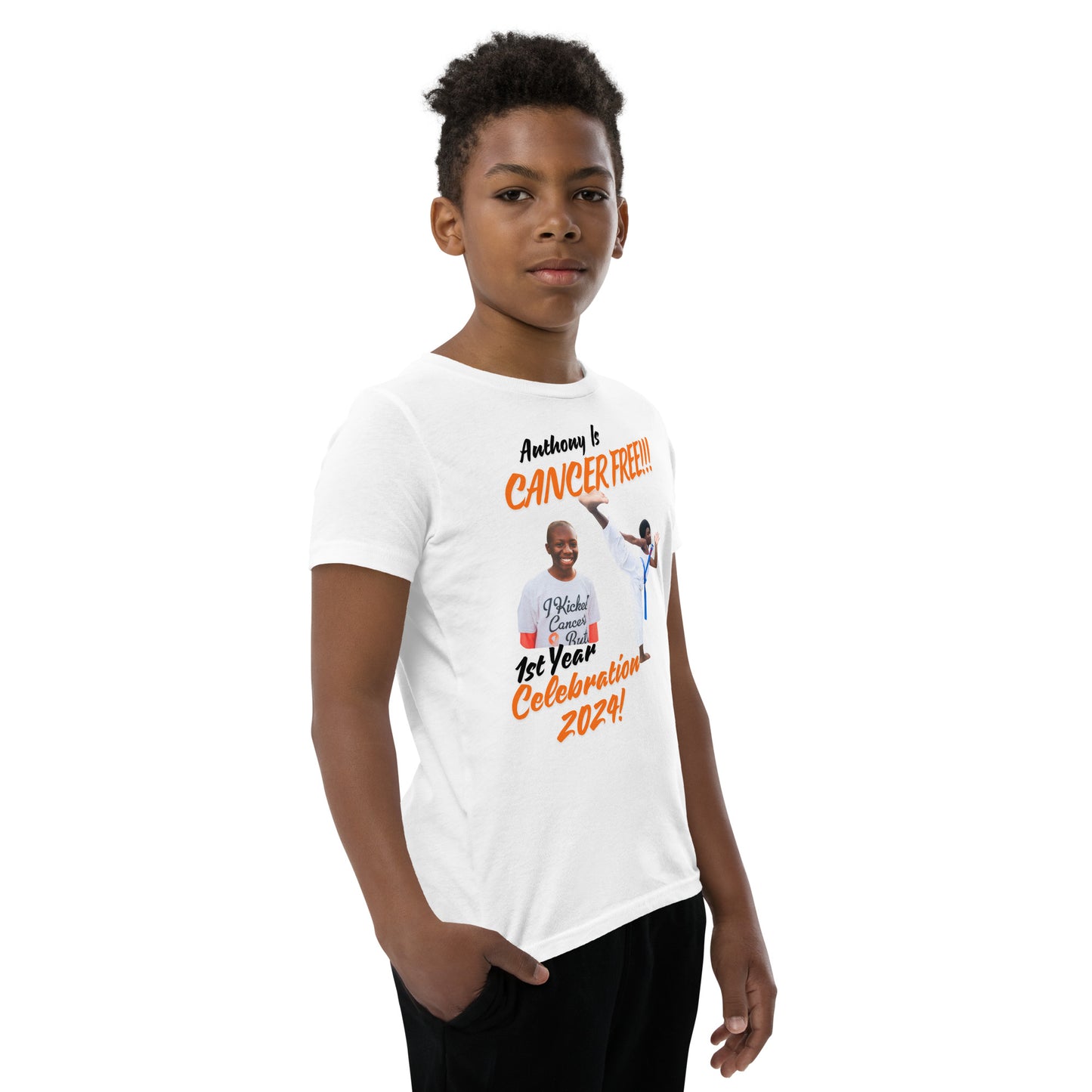 Youth Short Sleeve "I KICKED CANCER'S BUTT" T-Shirt